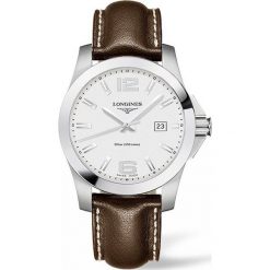 LONGINES CONQUEST L3.759.4.76.5. Szare zegarki męskie marki LONGINES, ze stali. Za 2710,00 zł.