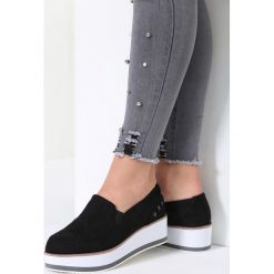 Trampki damskie slip on: Czarne Slip On Juniper