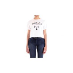 T-shirty z krótkim rękawem Patrizia Pepe 8J0822/A4S6. Białe t-shirty damskie Patrizia Pepe, s, bez wzorów, bez kołnierzyka. Za 329,34 zł.