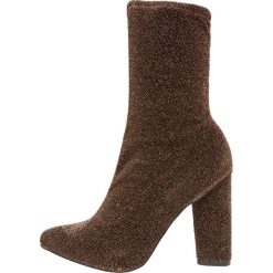 Botki damskie lity: Glamorous Botki na obcasie bronze