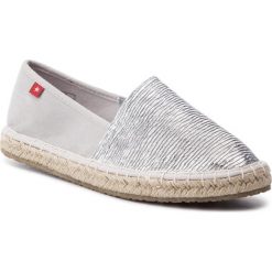 Espadryle BIG STAR - DD274A144 Silver. Szare espadryle damskie BIG STAR, bez wzorów, ze skóry ekologicznej, bez obcasa, na płaskiej podeszwie. W wyprzedaży za 79,00 zł.
