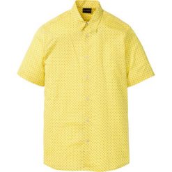 Koszula z krótkim rękawem w kropki bonprix żółty w kropki. Żółte koszule męskie bonprix, xl, z nadrukiem, bez kołnierzyka, z krótkim rękawem. Za 54,99 zł.