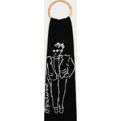 Moschino - Szalik. Czarne szaliki męskie MOSCHINO, bez wzorów, z wełny. Za 769,90 zł.