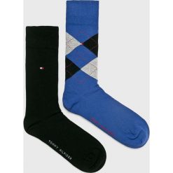 Tommy Hilfiger - Skarpety (2-pak). Niebieskie skarpetki męskie marki TOMMY HILFIGER, z elastanu. Za 44,90 zł.