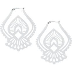 Steel Highline® Namasté Hoops Kolczyki srebrny. Szare kolczyki damskie Steel Highline®, srebrne. Za 79,90 zł.
