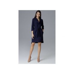 Sukienka644 Granat. Niebieskie sukienki damskie FIGL, xl, bez wzorów, bez kołnierzyka, bez rękawów. Za 179,00 zł.
