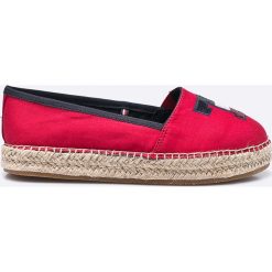 Tommy Hilfiger - Espadryle. Czerwone espadryle damskie marki TOMMY HILFIGER, z materiału. W wyprzedaży za 179,90 zł.