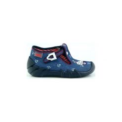 Granatowe Tekstylne Buty Dla dzieci Befado rozmiar 18. Szare buciki niemowlęce chłopięce Befado, z bawełny. Za 39,90 zł.