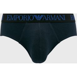 Emporio Armani - Slipy (2-pack). Niebieskie slipy męskie marki Emporio Armani, s, z elastanu. W wyprzedaży za 139,90 zł.