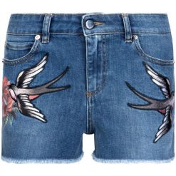 Szorty jeansowe Red Valentino RR0DD00U. Niebieskie szorty damskie Red Valentino, bez wzorów, z elastanu. W wyprzedaży za 1369,00 zł.