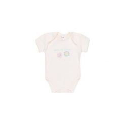 Body z krótkim rękawem niemowlęce. Szare body niemowlęce marki TXM, z nadrukiem, z bawełny, z krótkim rękawem. Za 7,99 zł.