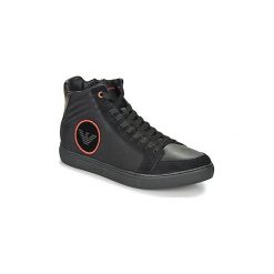 Buty Emporio Armani X4Z081-XM036-B061. Czarne trampki męskie Emporio Armani, bez wzorów, bez zapięcia. Za 764,20 zł.