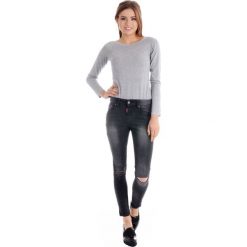 Spodnie - 71-B028 NERO. Czarne spodnie damskie Unisono, s, z elastanu. Za 79,00 zł.