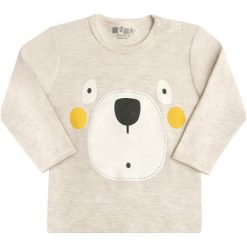 Nini Bluza Chłopięca 80 Beżowy. Brązowe bluzy niemowlęce Nini, bez wzorów, bez rękawów, bez kaptura. Za 37,00 zł.