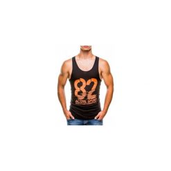 BOKSERKA MĘSKA Z NADRUKIEM S826 - CZARNA. Czarne bokserki męskie Ombre Clothing, s, z nadrukiem, bez kołnierzyka. Za 19,99 zł.