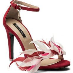 Sandały PATRIZIA PEPE - 2V7313/A2UP-I2QM Pink/Red. Czerwone klapki damskie Patrizia Pepe, w paski, ze skóry, bez obcasa, na obcasie. W wyprzedaży za 919,00 zł.