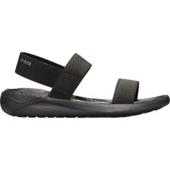 Crocs Ladies Lite rRide Sandal W Black / Black 205106-060 (rozmiar 36-37). Czarne klapki damskie Crocs, bez wzorów, bez obcasa. W wyprzedaży za 150,00 zł.