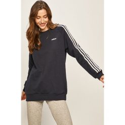 Adidas - Bluza. Niebieskie bluzy damskie Adidas, s, bez wzorów, z bawełny, bez rękawów, bez kaptura. W wyprzedaży za 129,90 zł.