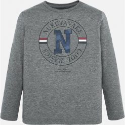 Mayoral - Longsleeve dziecięcy 128-172 cm. Czarne t-shirty chłopięce Mayoral, z nadrukiem, z bawełny, z długim rękawem. W wyprzedaży za 44,90 zł.