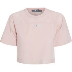 Top ADIDAS BY STELLA McCARTNEY. Różowe topy sportowe damskie adidas by Stella McCartney, bez wzorów, z okrągłym kołnierzem. W wyprzedaży za 125,00 zł.