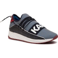Sneakersy KARL LAGERFELD - KL51144 Navy Satin Text W/Blue. Niebieskie sneakersy męskie marki KARL LAGERFELD, na co dzień, bez wzorów, ze skóry, klasyczne, bez zapięcia. Za 839,00 zł.