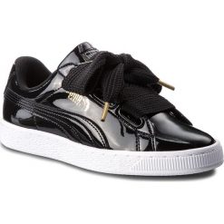 Sneakersy PUMA - Basket Heart Patent 363073 01 Puma Black/Puma Black. Czarne półbuty damskie Puma, ze skóry ekologicznej. W wyprzedaży za 269,99 zł.