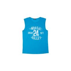T-shirt męski bez rękawów. Niebieskie t-shirty męskie TXM, m, bez wzorów, bez kołnierzyka. Za 19,99 zł.