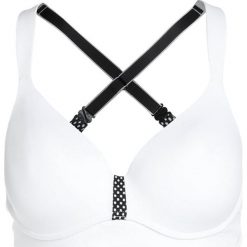 Biustonosze sportowe: Maidenform MAIDENFORM SPORT CONVERTIBLE WIREFREE BRA Biustonosz sportowy white/black