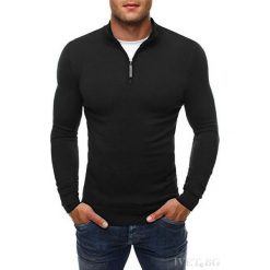 Męska bluzka TREVOR BLACK. Szare swetry męskie Męska bluzka TREVOR BLACK, xl, bez wzorów, bez kołnierzyka, bez kaptura. W wyprzedaży za 59,00 zł.