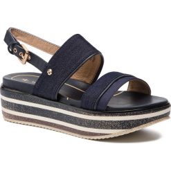 Sandały WRANGLER - America Nico WL91613A Navy 016. Niebieskie klapki damskie Wrangler, bez wzorów, ze skóry ekologicznej, bez obcasa. W wyprzedaży za 199,00 zł.