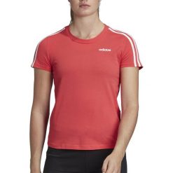 ADIDAS ESSENTIALS 3-STRIPES TEE > FM6431. Bluzki sportowe damskie Adidas, s, z aplikacjami, z bawełny, z klasycznym kołnierzykiem, z krótkim rękawem, krótkie, bez kaptura. Za 99,99 zł.