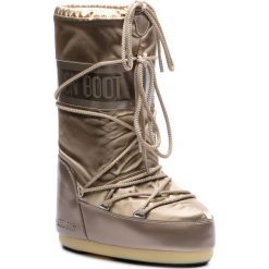 Śniegowce MOON BOOT - Glance 14016800001 Platino D. Żółte śniegowce dziewczęce na sznurówki. W wyprzedaży za 549,00 zł.