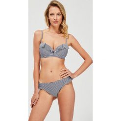 Dół od bikini w paski. Niebieskie stroje kąpielowe damskie Moodo, s, w paski, z elastanu, klasyczne. Za 24,99 zł.