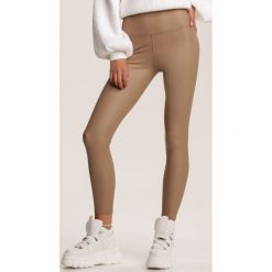 Ciemnobeżowe Legginsy Larsa. Brązowe legginsy damskie Renee, s, bez wzorów. Za 69,99 zł.