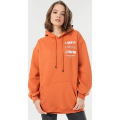 Camelowa Bluza Brizvyra. Brązowe bluzy damskie Born2be, s, bez wzorów, bez rękawów, z kapturem. Za 89,99 zł.