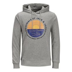 Jack&Jones Męska bluza Rart Chapo Sweat Hood LightGrey Melange Reg (rozmiar M). Bluzy męskie Jack&Jones, m, bez wzorów, bez kołnierzyka, bez rękawów, bez kaptura. W wyprzedaży za 126,00 zł.