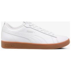 Puma Smash Wns V2 L buty damskie, biały, rozmiar 38. Białe buty sportowe damskie Puma, bez wzorów, ze skóry, klasyczne, tenisowe. W wyprzedaży za 135,99 zł.
