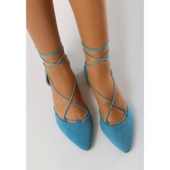 Niebieskie Baleriny Arti. Niebieskie baleriny damskie Multu, bez wzorów, bez obcasa. Za 29,99 zł.