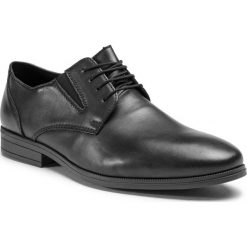 Półbuty RIEKER - 11614-00 Schwarz. Czarne buty wizytowe męskie Rieker, bez wzorów, ze skóry, eleganckie, bez zapięcia. Za 289,00 zł.