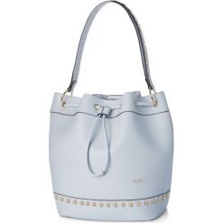Torba shopper Felice jasna niebieska. Niebieskie torby damskie na zakupy Felice, z aplikacjami, ze skóry ekologicznej, na ramię, zdobione, bez dodatków. Za 129,00 zł.