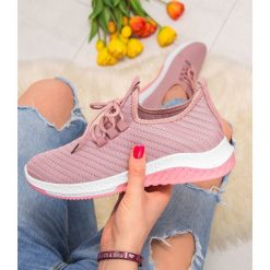 Buty sportowe damskie N/M BOK10 Różowe. Różowe buty sportowe damskie N/M, bez wzorów, z tkaniny, sportowe. Za 69,00 zł.