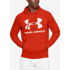 Under Armour Rival Bluza Pomarańczowy. Pomarańczowe bluzy męskie Under Armour, s, bez wzorów, z bawełny, bez kołnierzyka, bez rękawów, bez kaptura. Za 257,95 zł.