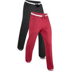 Spodnie dresowe z kolekcji Maite Kelly (2 pary), długie, Level 1 bonprix pomarańczowo-czerwony + czarny melanż. Czerwone spodnie damskie bonprix, z dresówki. Za 149,98 zł.