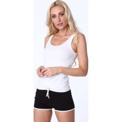 Spodenki krótkie z lamówką czarne 3831. Czarne szorty damskie Fasardi, s, bez wzorów. Za 39,00 zł.