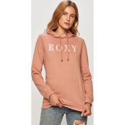 Roxy - Bluza. Różowe bluzy damskie Roxy, s, z aplikacjami, z bawełny, bez rękawów, z kapturem. Za 219,90 zł.