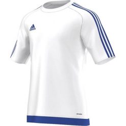 Koszulki sportowe męskie: Adidas Koszulka piłkarska męska Estro 15 biało-niebieska r. M (S16169)