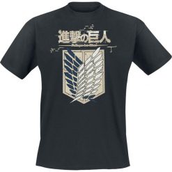 T-shirty męskie: Attack On Titan Crew Logo T-Shirt czarny