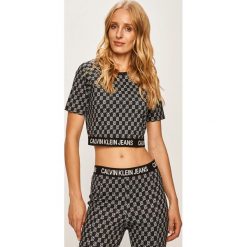 Calvin Klein Jeans - T-shirt CK50. Czarne bluzki damskie Calvin Klein Jeans, s, bez wzorów, z elastanu, casualowe, z okrągłym kołnierzem. Za 299,90 zł.