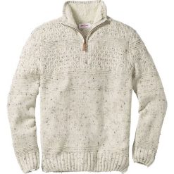 Golfy męskie: Sweter ze stójką Regular Fit bonprix kremowy melanż