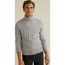 Mango Man - Sweter Lazy. Szare golfy męskie Mango Man, l, z dzianiny. Za 199,90 zł.